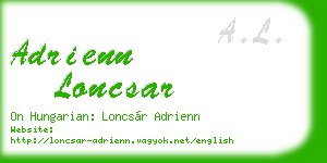adrienn loncsar business card