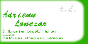 adrienn loncsar business card